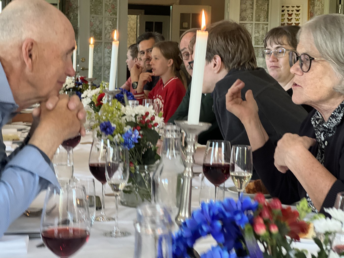 Festmiddag med levande ljus